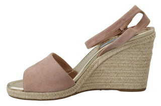 Prada Pink Suede Leather Ankle Strap Sandals - Ginchy