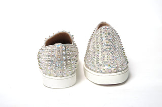 Christian Louboutin White Ab/Clear Ab Roller Boat Woman Flat Sneaker - Ginchy