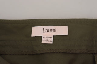 LAUREL Green Cotton High Waist Women Tapered Pants - Ginchy