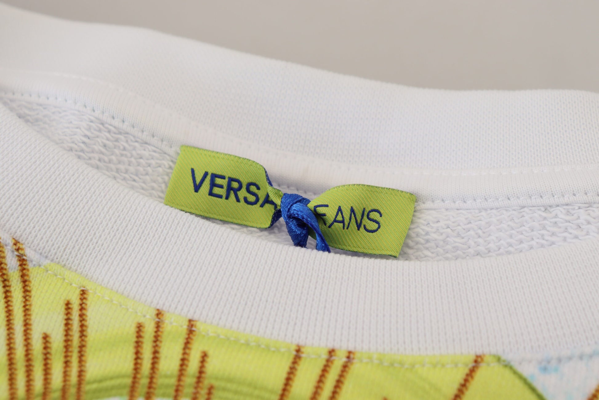 Versace Jeans White Graphic Print Long Sleeves Sweater - Ginchy