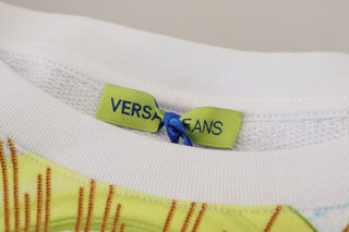 Versace Jeans White Graphic Print Long Sleeves Sweater - Ginchy