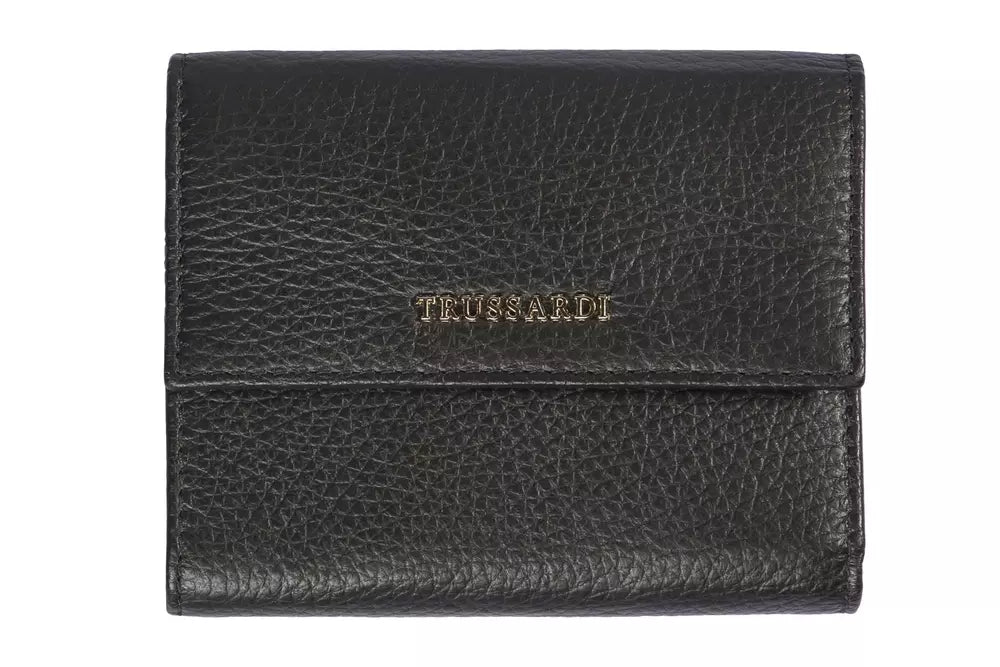 Trussardi Black Leather Women Wallet - Ginchy