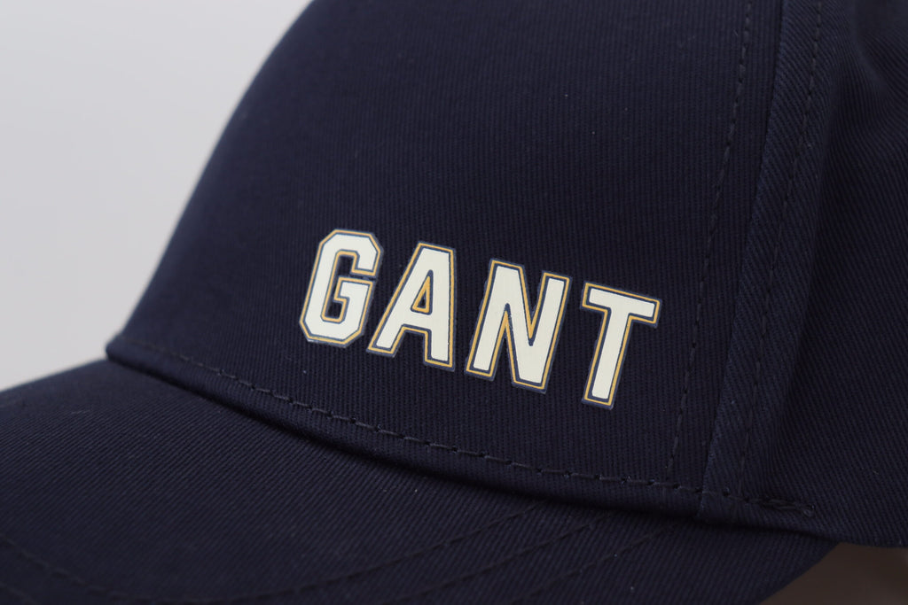 Gant Blue Cotton Logo Print Baseball Cap Casual Hat - Ginchy