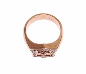 Nialaya Pink Gold 925 Silver Authentic Clear Ring - Ginchy
