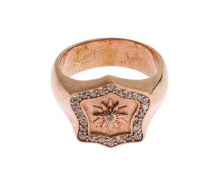 Nialaya Pink Gold 925 Silver Authentic Clear Ring - Ginchy