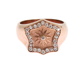 Nialaya Pink Gold 925 Silver Authentic Clear Ring - Ginchy