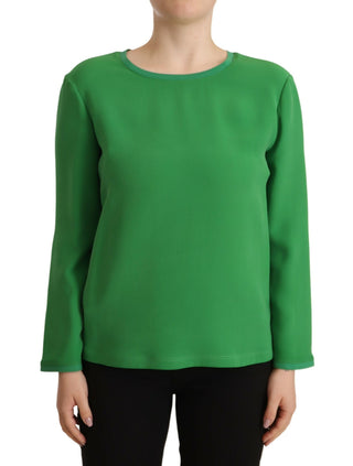 Armani Green Silk Long Sleeves Round Neck Sweater - Ginchy