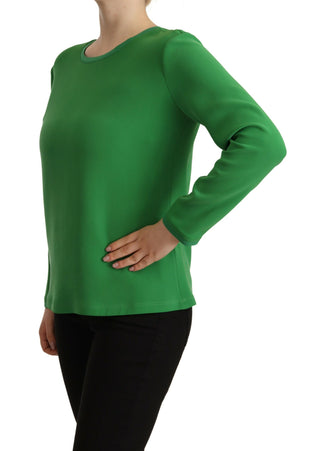 Armani Green Silk Long Sleeves Round Neck Sweater - Ginchy