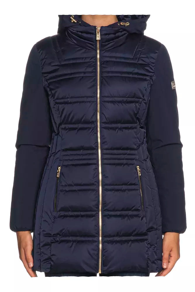 Yes Zee Blue Polyester Women's Jacket - Ginchy