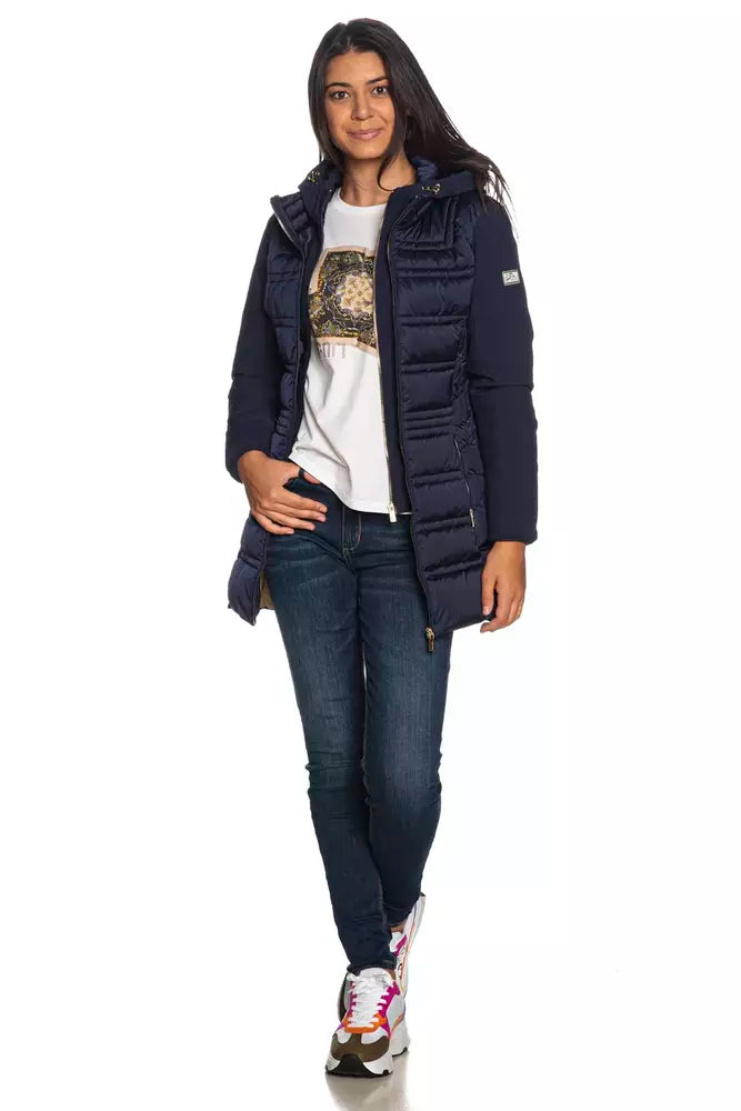 Yes Zee Blue Polyester Women's Jacket - Ginchy