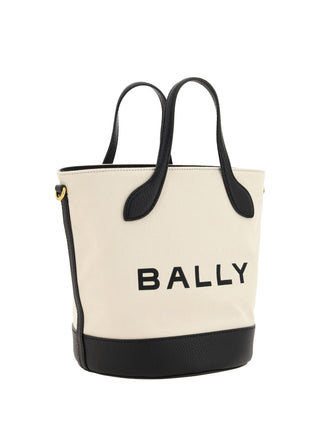 Bally Elegant Monogram Bucket Bag in Black & White - Ginchy