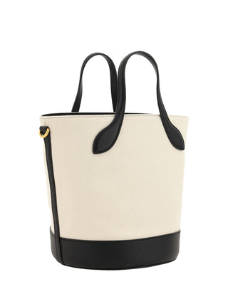 Bally Elegant Monogram Bucket Bag in Black & White - Ginchy