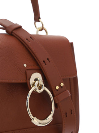 Chloé Elegant Sepia Brown Calfskin Shoulder Handbag - Ginchy