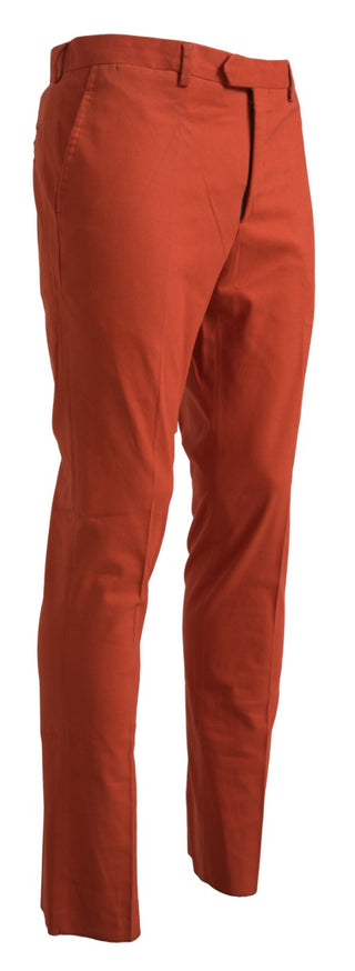 BENCIVENGA Orange Straight Fit Men Formal Trousers Pants - Ginchy
