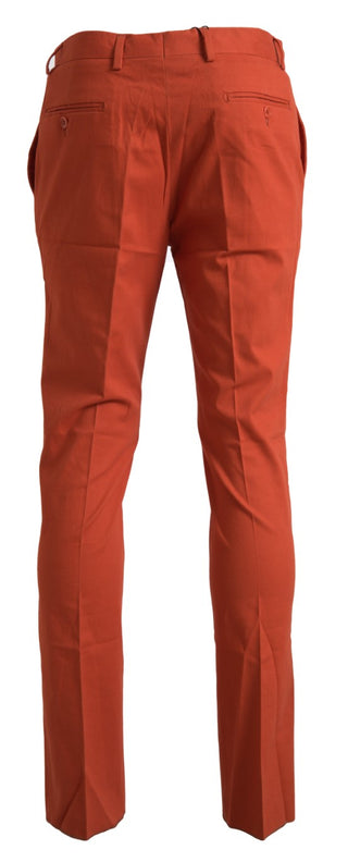 BENCIVENGA Orange Straight Fit Men Formal Trousers Pants - Ginchy
