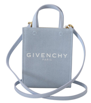 Givenchy Blue Coated Canvas Vertical Cloud Mini Shoulder Bag - Ginchy