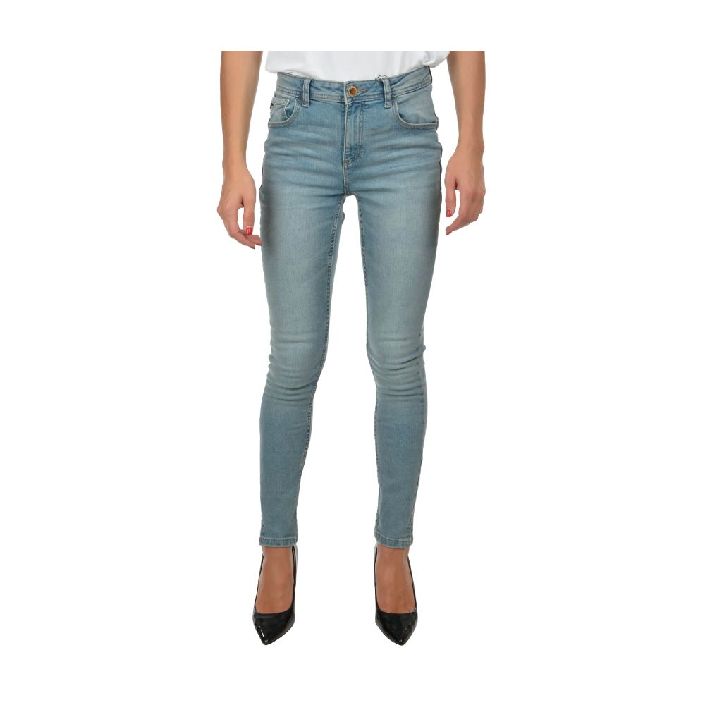 Yes Zee Blue Cotton Women's Skinny Jean - Ginchy