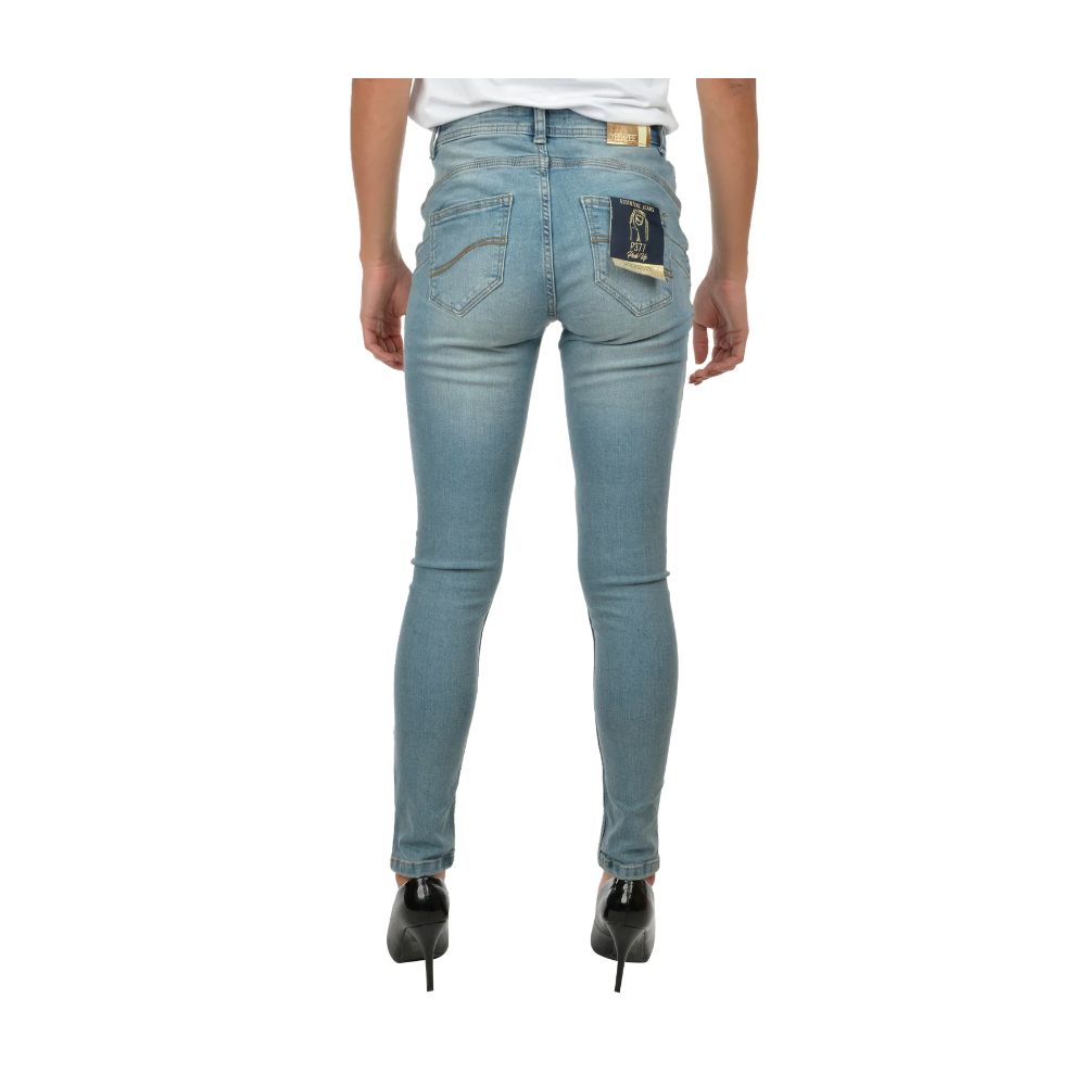 Yes Zee Blue Cotton Women's Skinny Jean - Ginchy