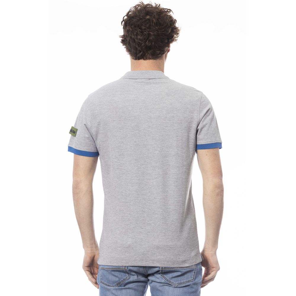 Invicta Gray Cotton Men Polo Shirt - Ginchy