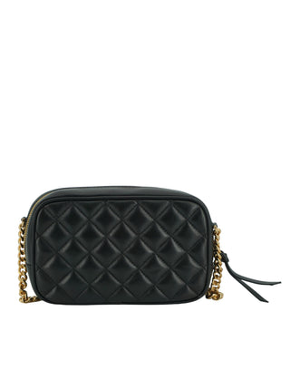 Versace Elegant Small Black Leather Crossbody Bag - Ginchy