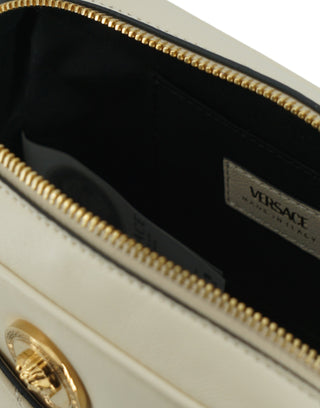 Versace Elegant White Lamb Leather Camera Bag - Ginchy