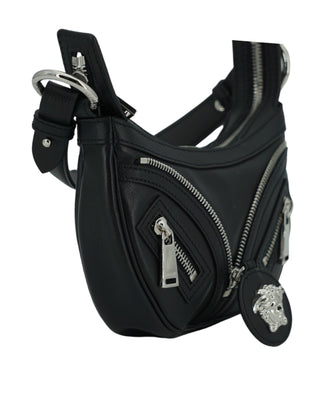 Versace Elegant Black Mini Hobo Shoulder Bag - Ginchy