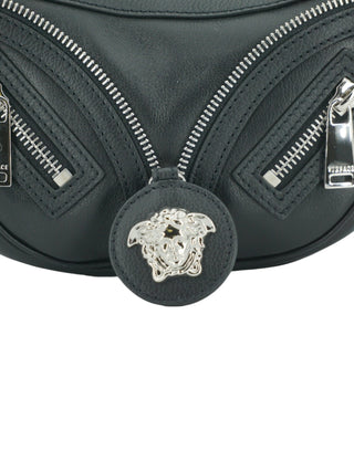 Versace Elegant Black Mini Hobo Shoulder Bag - Ginchy