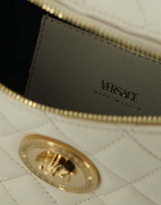 Versace Elegant White Lamb Leather Belt Bag - Ginchy
