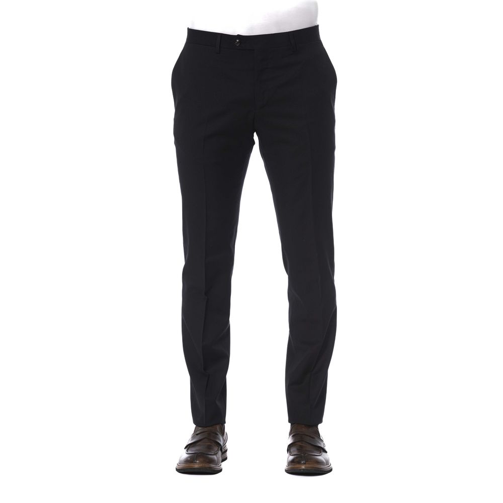 Trussardi Black Virgin Wool Men Trouser - Ginchy