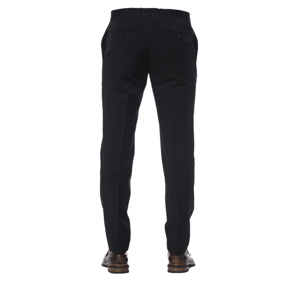 Trussardi Black Virgin Wool Men Trouser - Ginchy