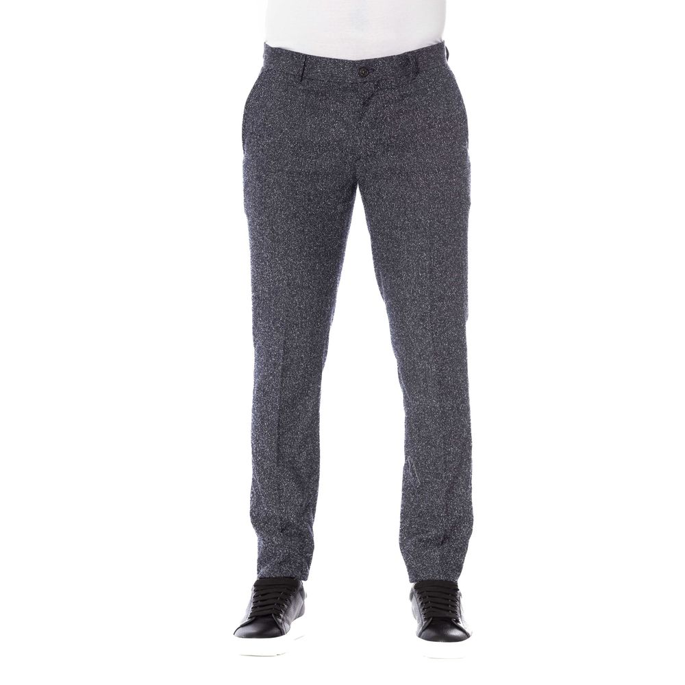 Trussardi Black Cotton Men Trousers - Ginchy
