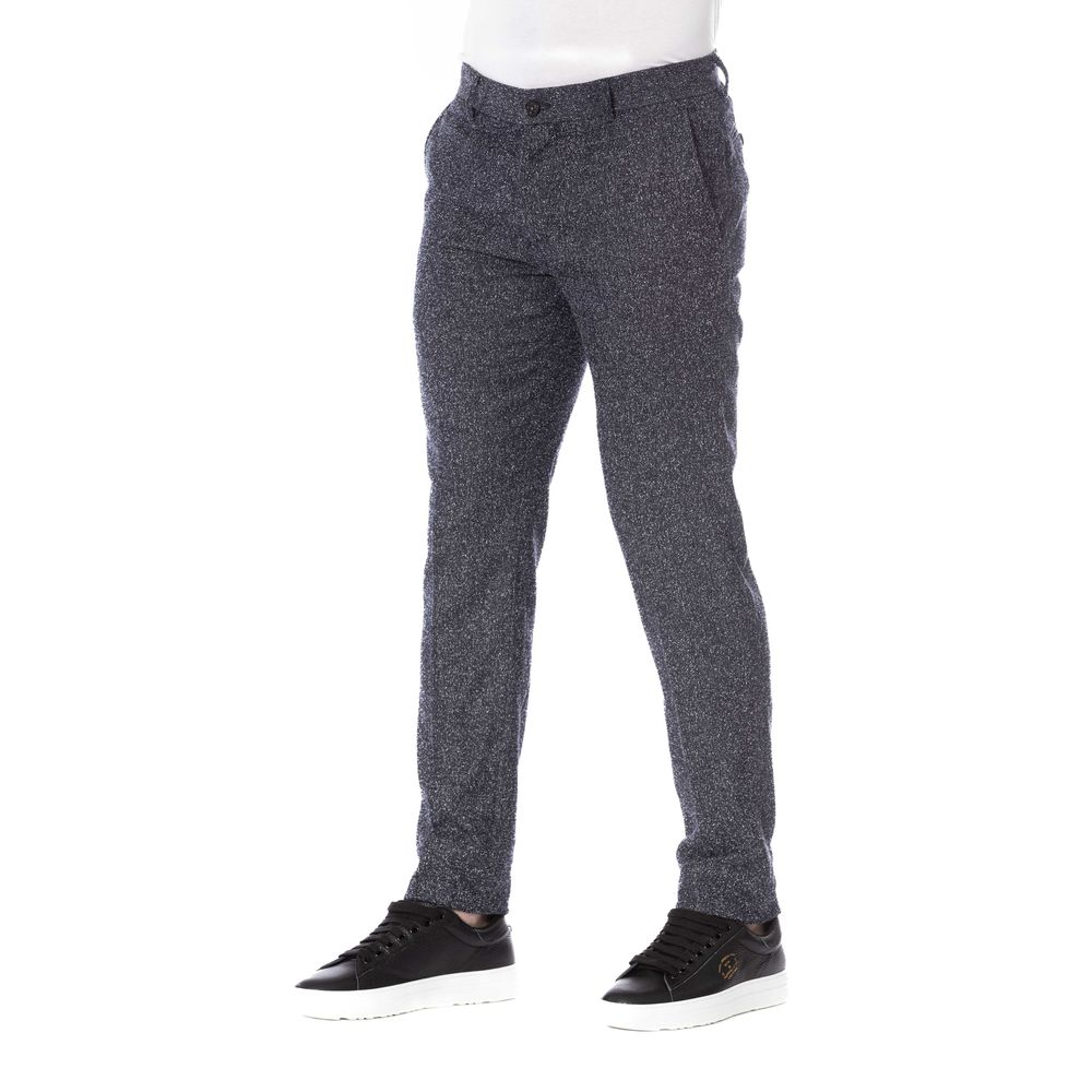 Trussardi Black Cotton Men Trousers - Ginchy