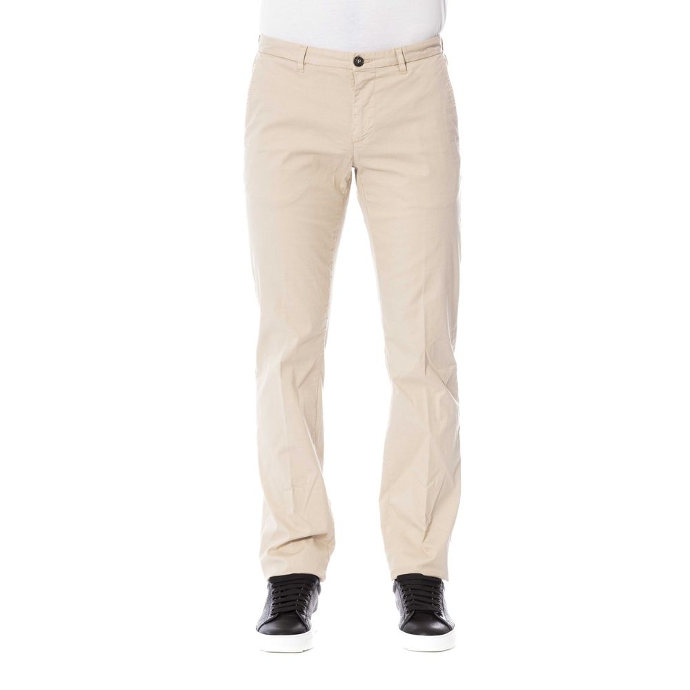 Trussardi Beige Cotton Men Trouser - Ginchy
