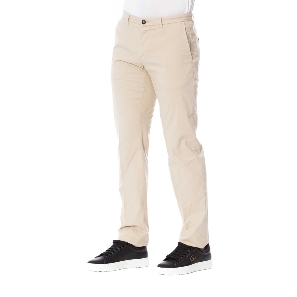 Trussardi Beige Cotton Men Trouser - Ginchy