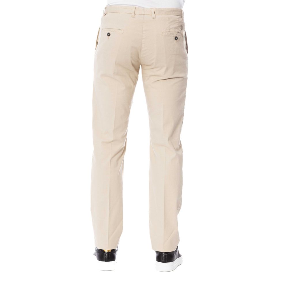 Trussardi Beige Cotton Men Trouser - Ginchy