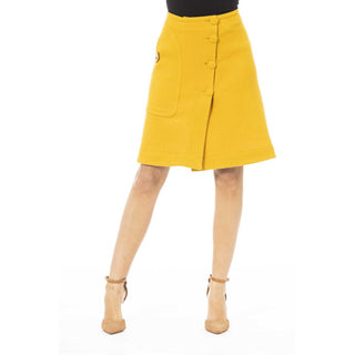Jacob Cohen Yellow Wool Women Skirt - Ginchy