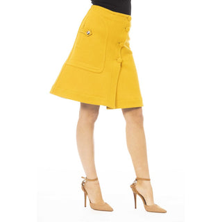 Jacob Cohen Yellow Wool Women Skirt - Ginchy