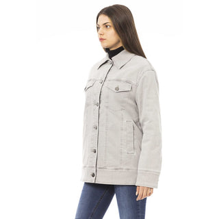 Jacob Cohen Gray Cotton Women Jacket - Ginchy