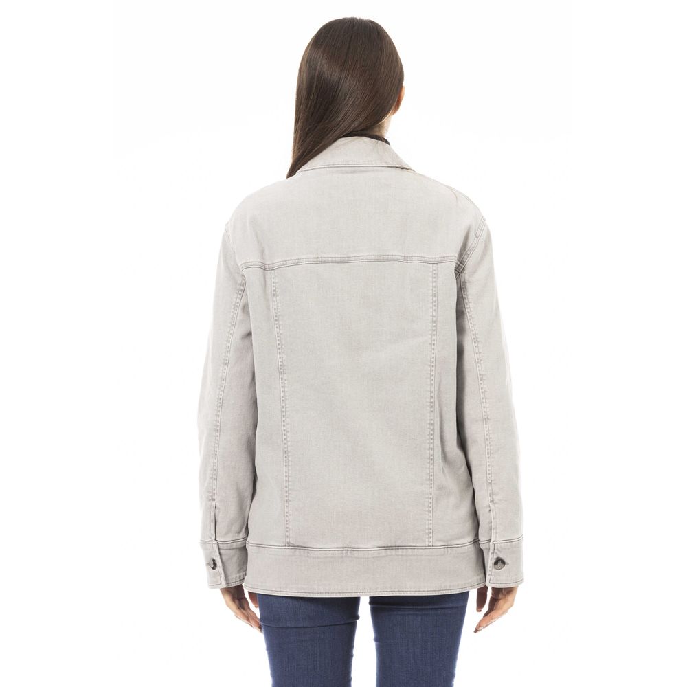Jacob Cohen Gray Cotton Women Jacket - Ginchy