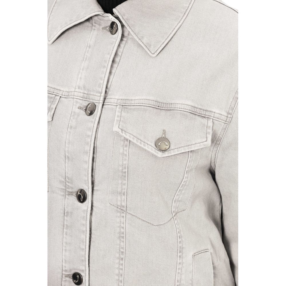 Jacob Cohen Gray Cotton Women Jacket - Ginchy