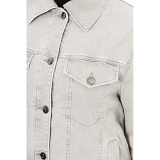 Jacob Cohen Gray Cotton Women Jacket - Ginchy