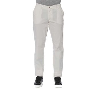 Trussardi Jeans White Cotton Men's Trouser - Ginchy