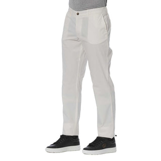 Trussardi Jeans White Cotton Men's Trouser - Ginchy