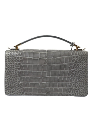 Balenciaga Gray Exotic Leather Medium Shoulder Hand Purse Bag - Ginchy