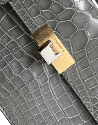 Balenciaga Gray Exotic Leather Medium Shoulder Hand Purse Bag - Ginchy