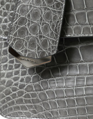 Balenciaga Gray Exotic Leather Medium Shoulder Hand Purse Bag - Ginchy