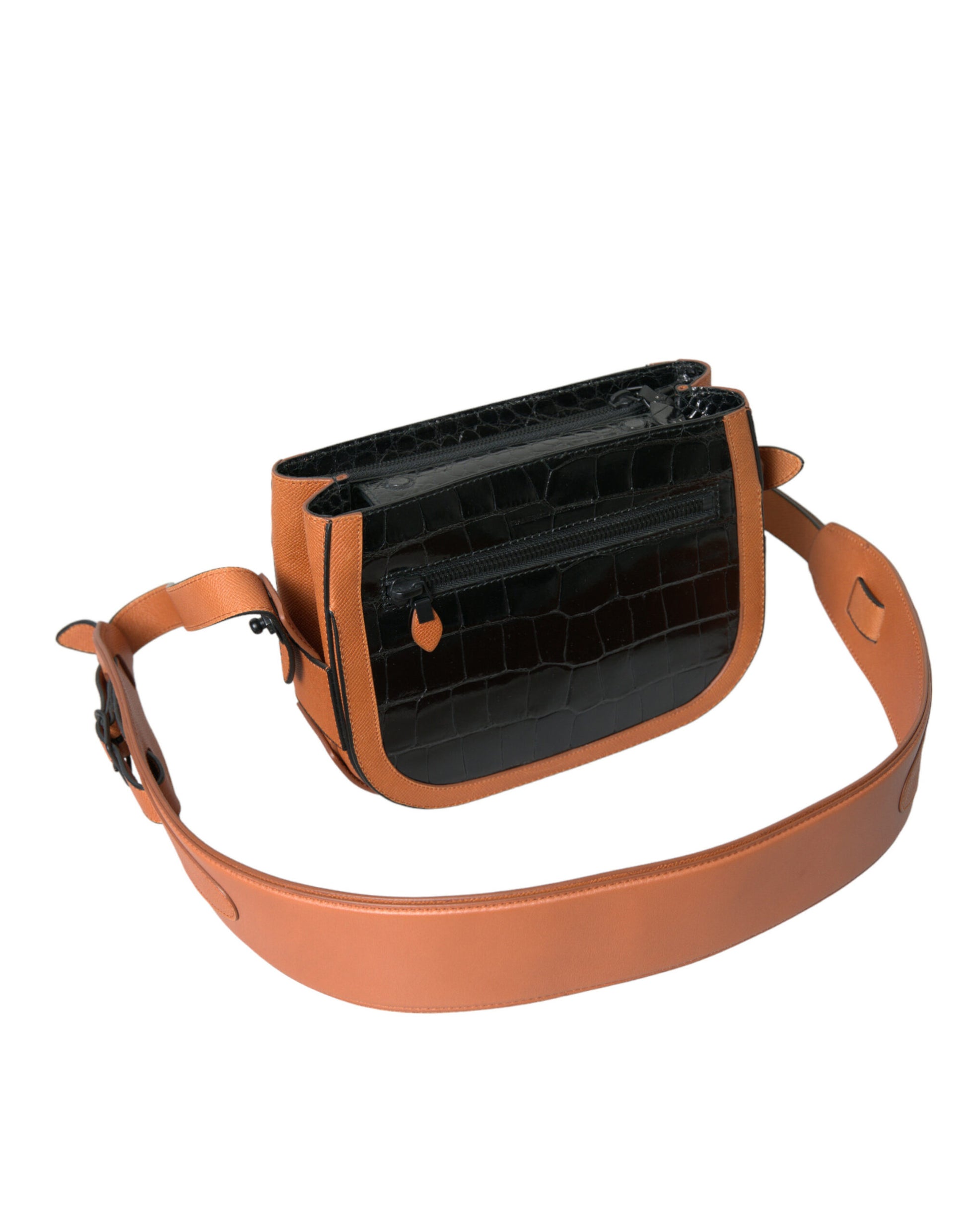 Balenciaga Black Brown Exotic Skin Leather Shoulder Camera Purse Bag - Ginchy