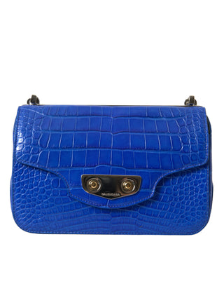 Balenciaga Blue Exotic Leather Neo Classic Purse Shoulder Handbag Bag - Ginchy