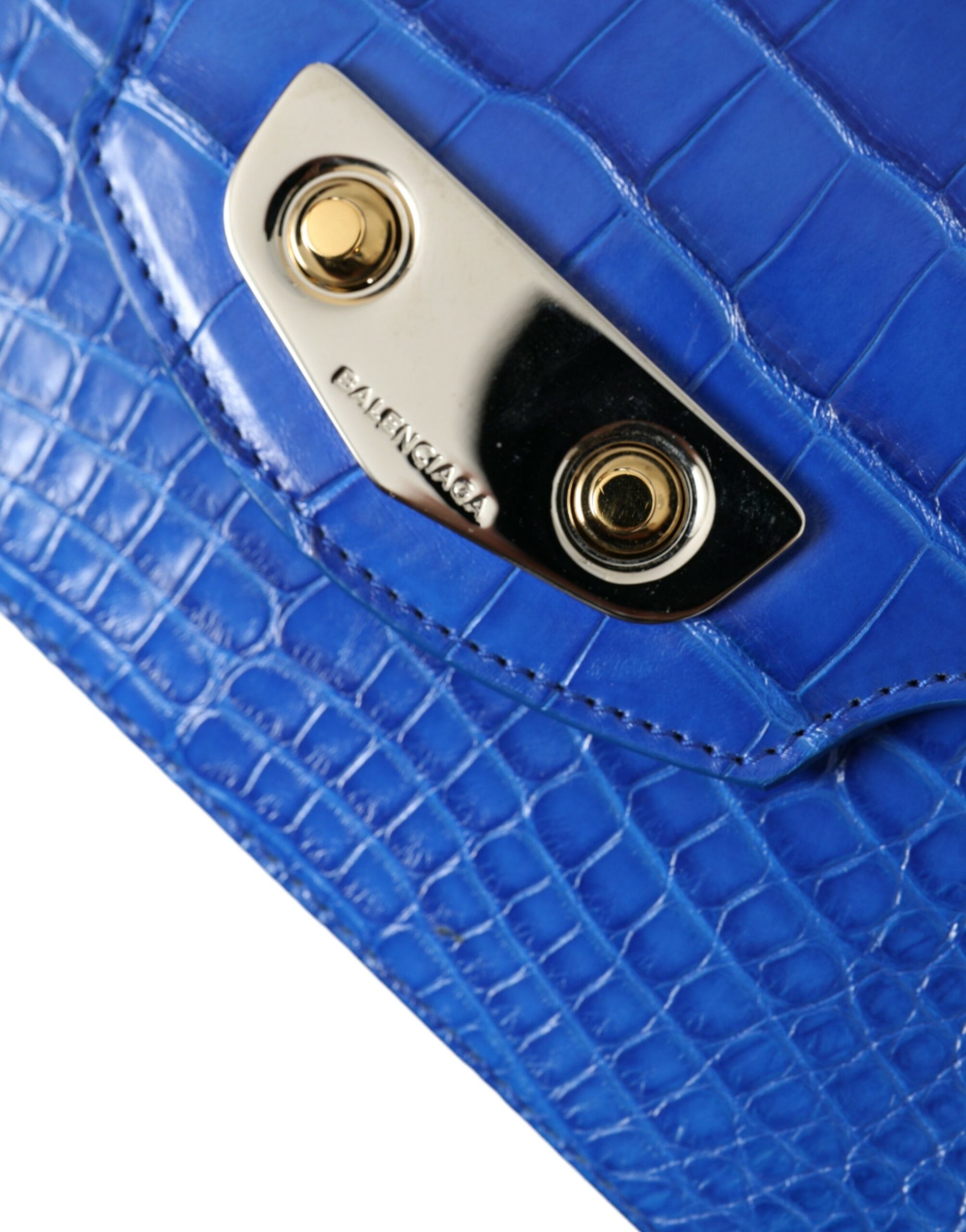 Balenciaga Blue Exotic Leather Neo Classic Purse Shoulder Handbag Bag - Ginchy