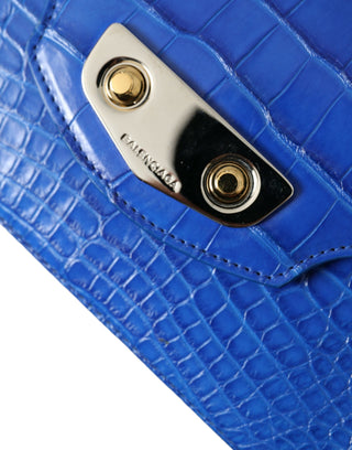 Balenciaga Blue Exotic Leather Neo Classic Purse Shoulder Handbag Bag - Ginchy